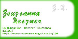 zsuzsanna meszner business card